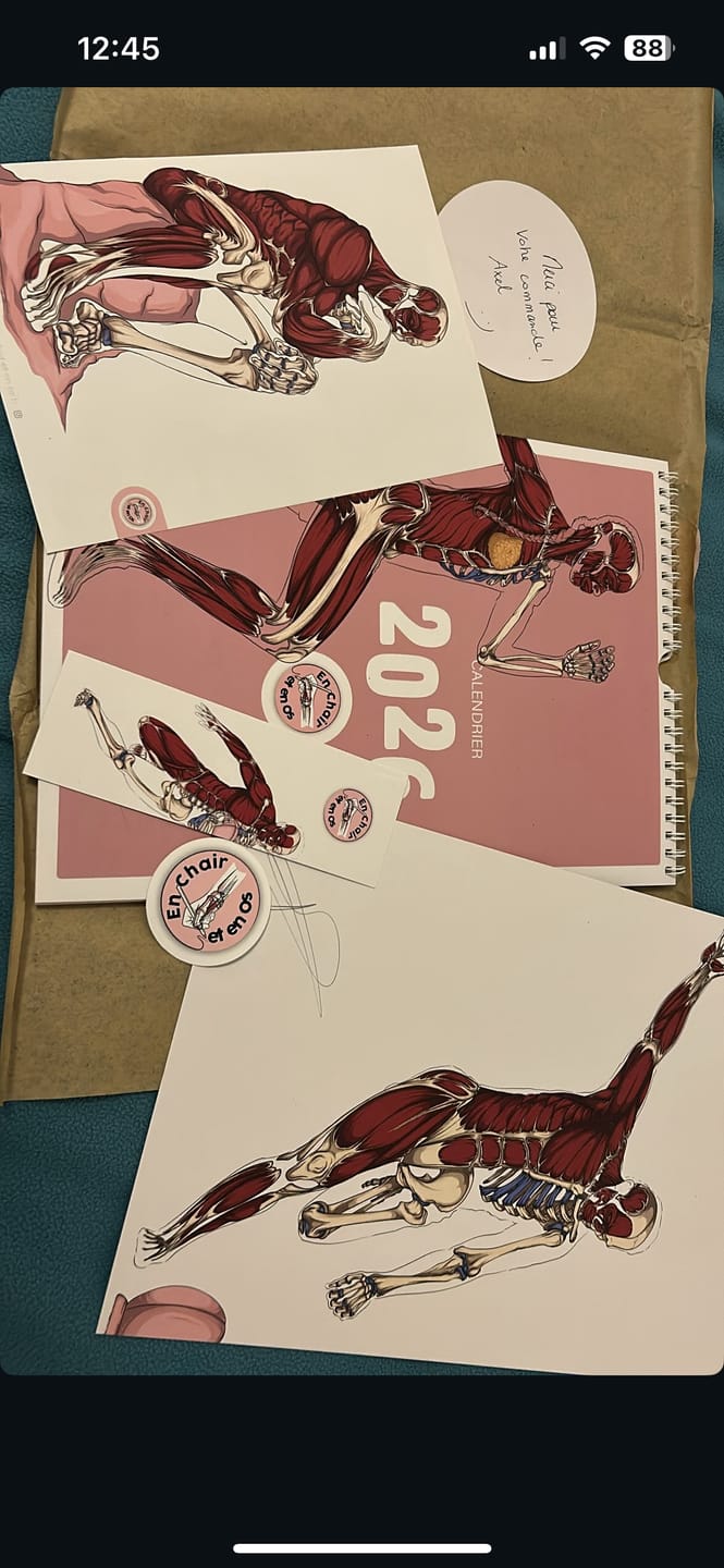 Customer photo review of Calendrier 2026 – Anatomie en Mouvement