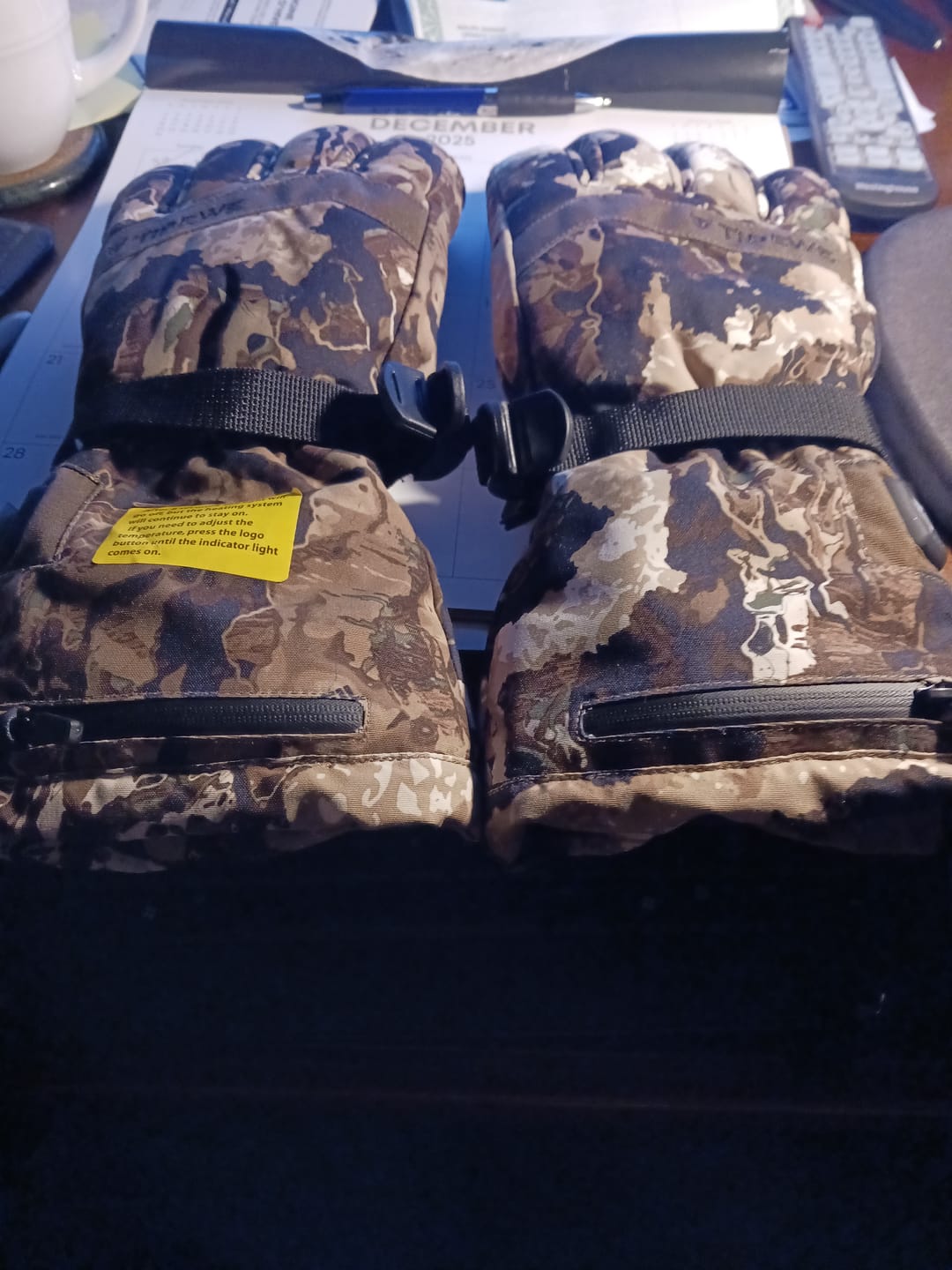 Customer photo review of Heated Insulated Hunting Gloves