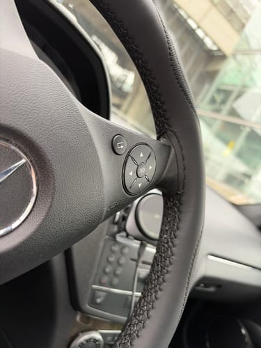 Customer photo review of DIY Hand-Stitch Leather Steering Wheel Cover