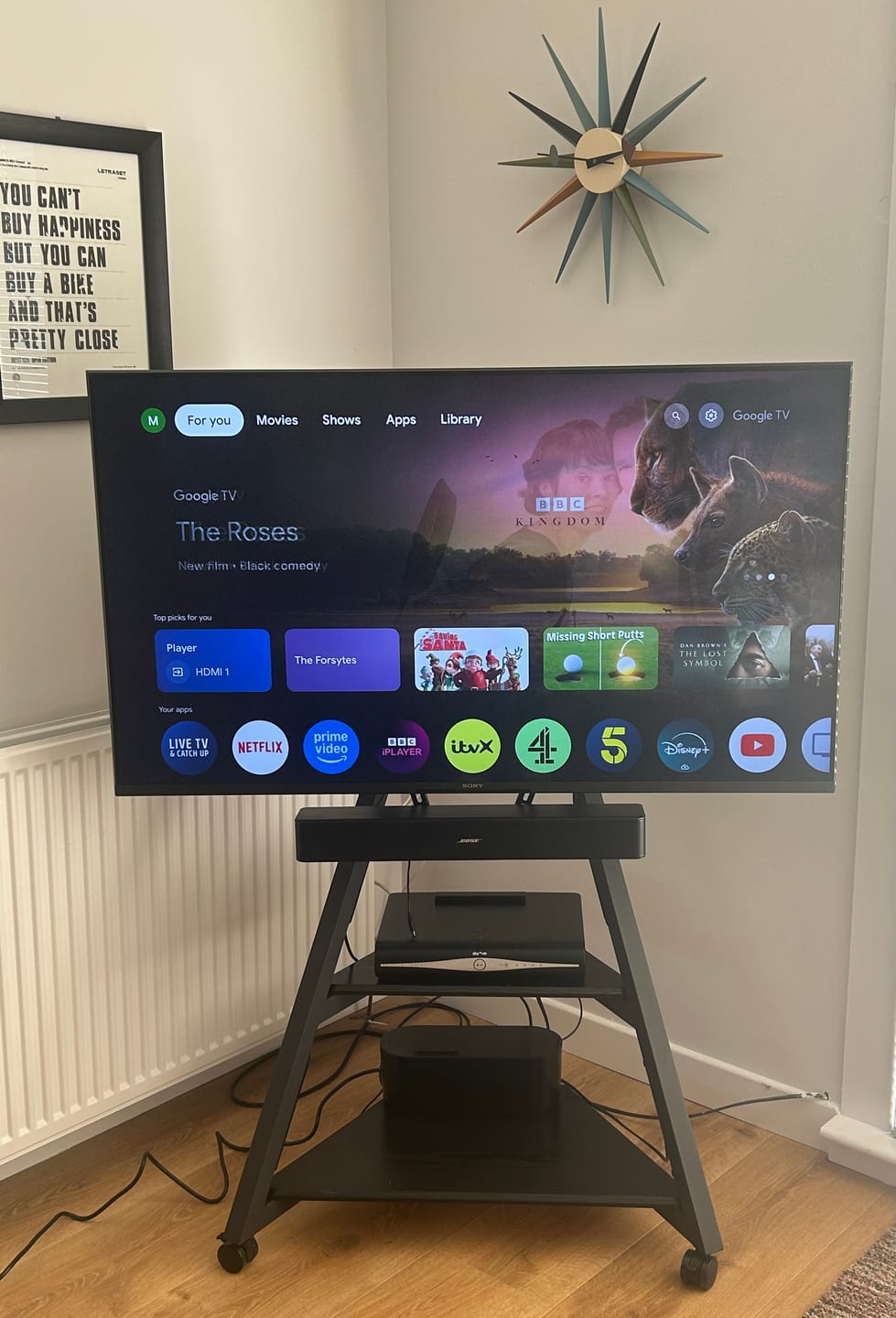Customer photo review of Eiffel FT65 Floor TV Stand With Wheels