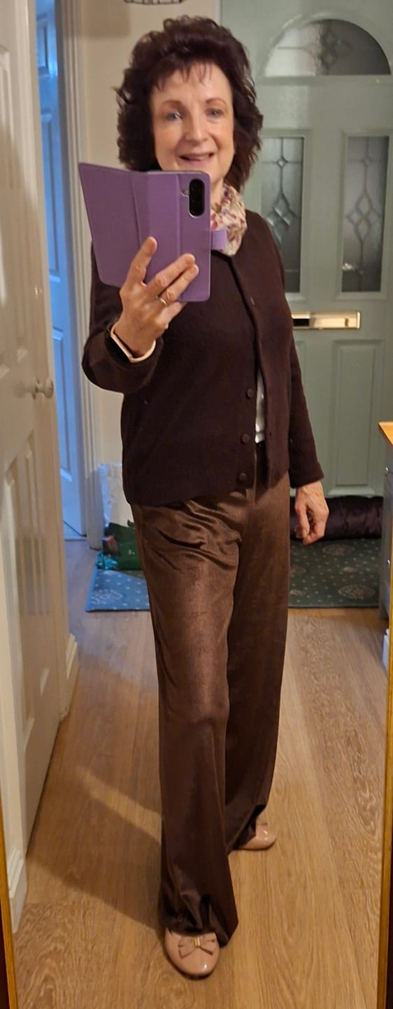 Customer photo review of Plain Stretch Velvet Fabric
