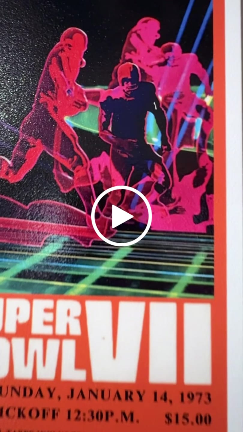 Customer video review of Miami Dolphins Super Bowl VII Ticket Stub Single Layer Metal Wall Art