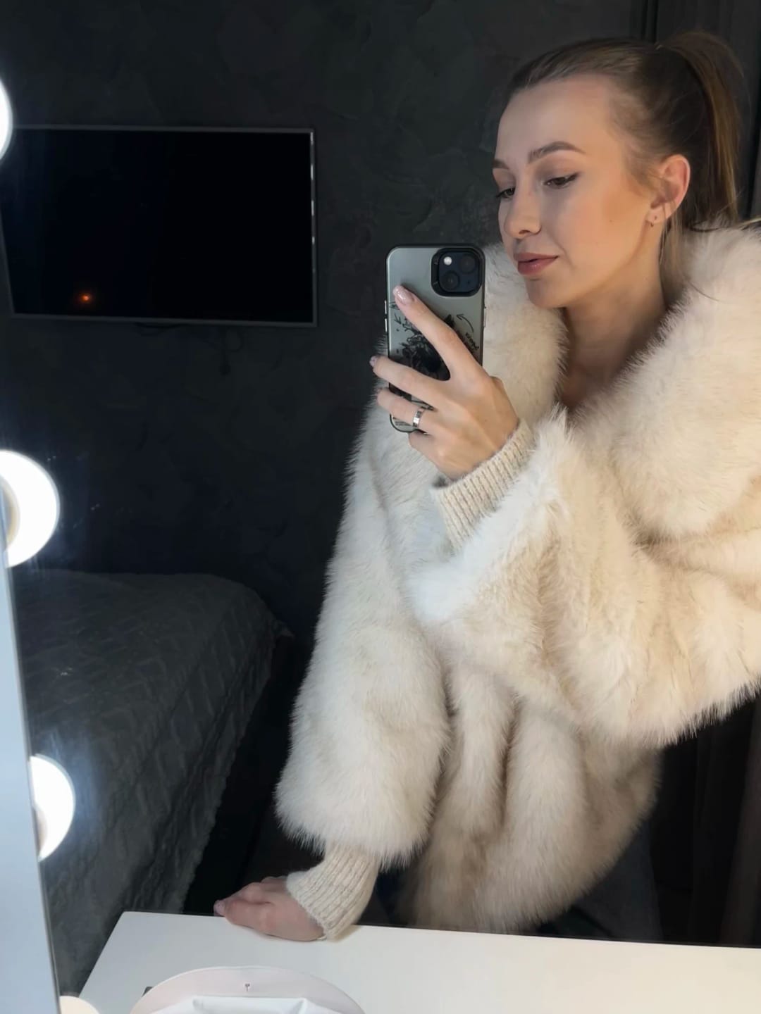 Customer photo review of Tilda Faux Fur Coat