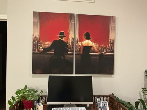Customer photo review of NOSTALGIA AND MARTINI CANVAS
