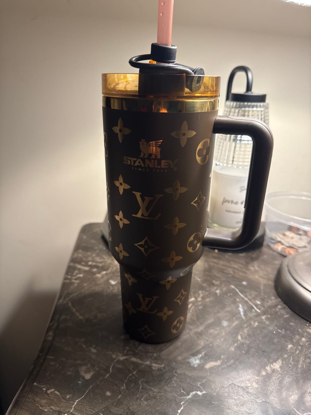 Customer photo review of Luxe Tri-Color Crystal Gem Straw Toppers (3-Pack)