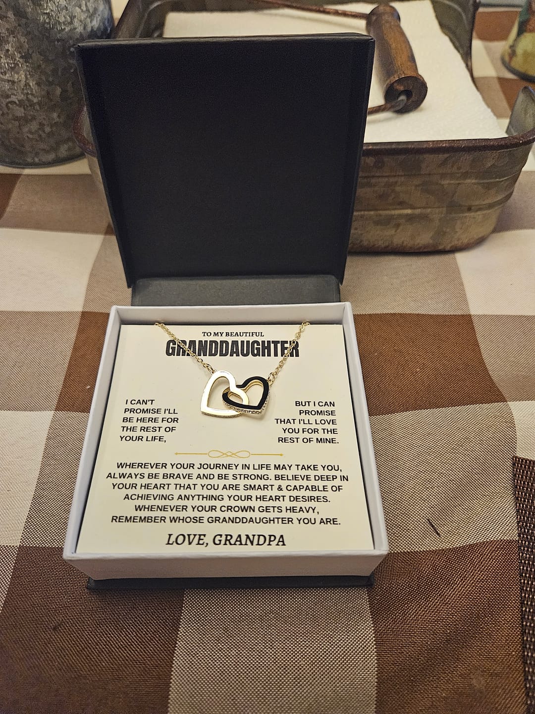 Customer photo review of To My Granddaughter - Forever Linked Hearts - Gift Set - SS117