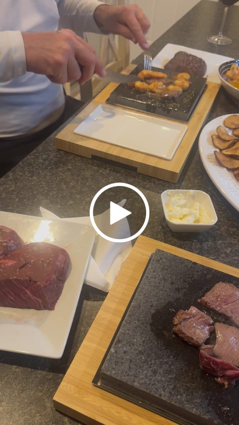 Customer video review of The SteakStones Sizzling Steak Plate Set