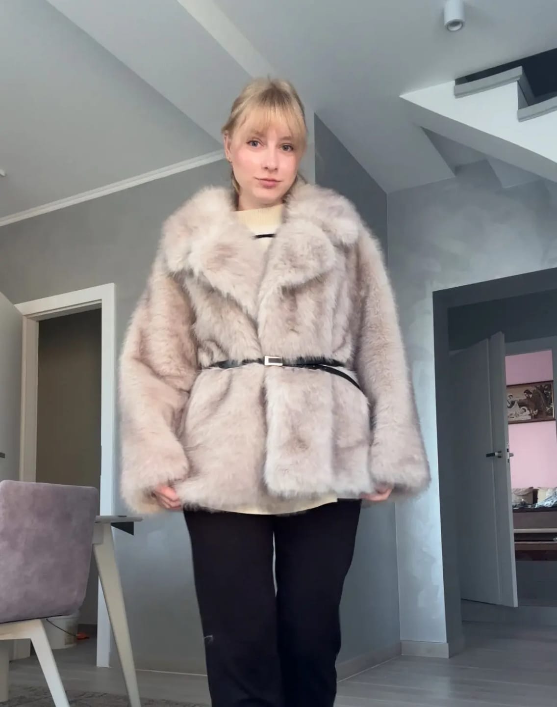 Customer photo review of Tilda Faux Fur Coat