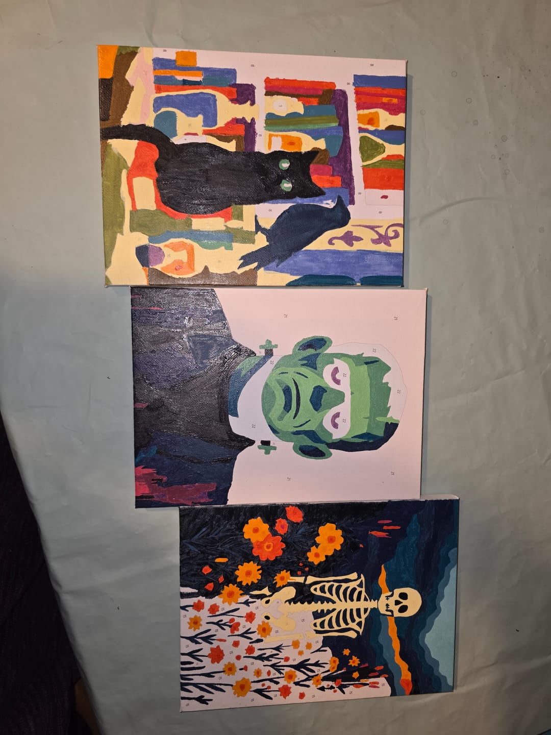 Customer photo review of 6 Mini Paintings - Halloween Night Set