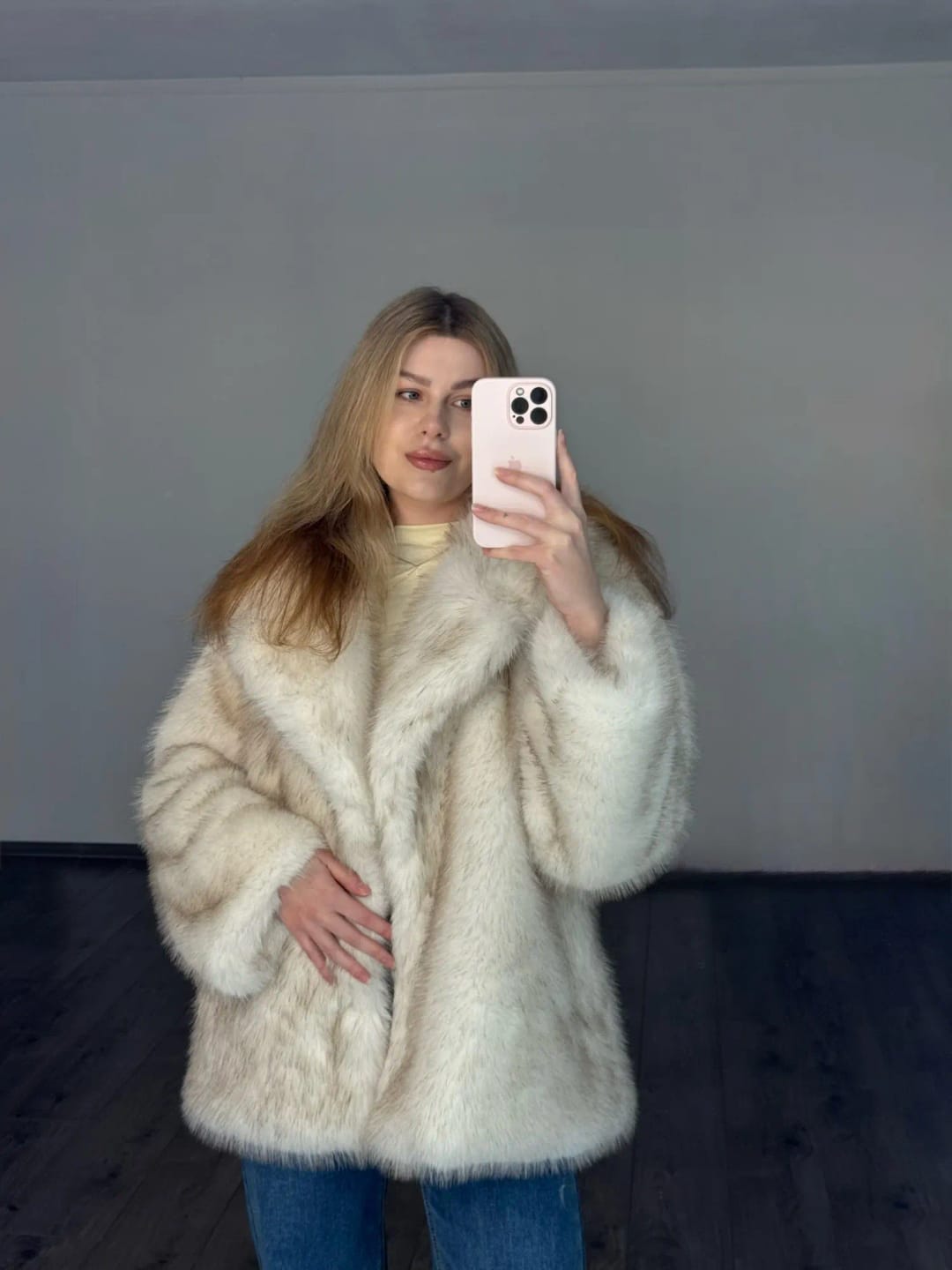 Customer photo review of Tilda Faux Fur Coat