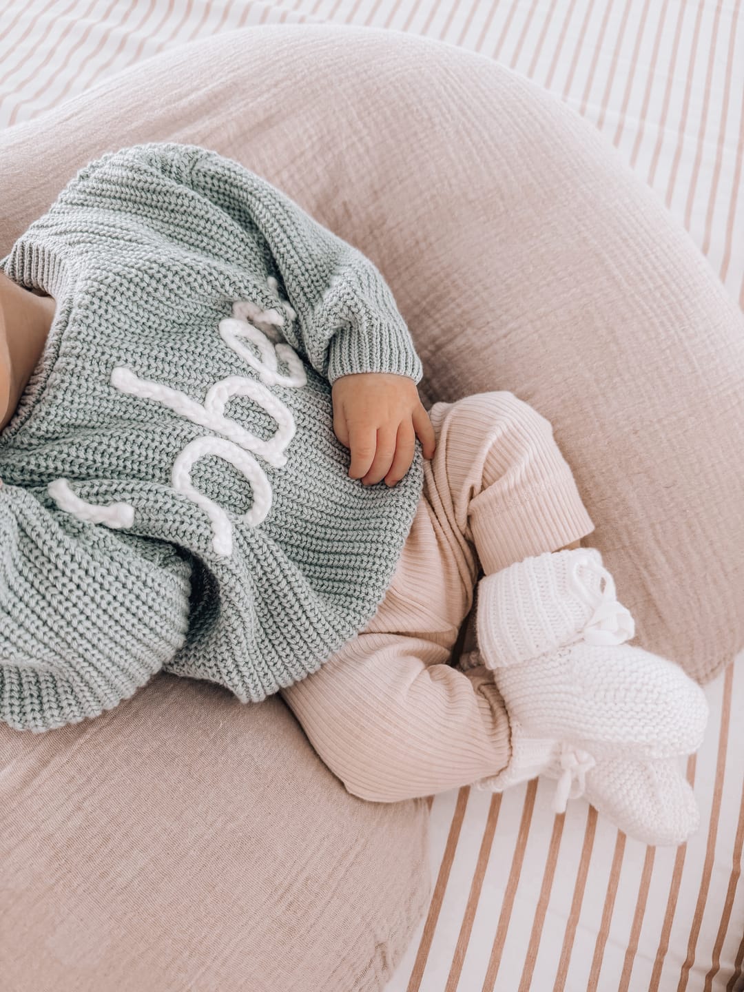 Customer photo review of Hand Knitted Personalized Sweater