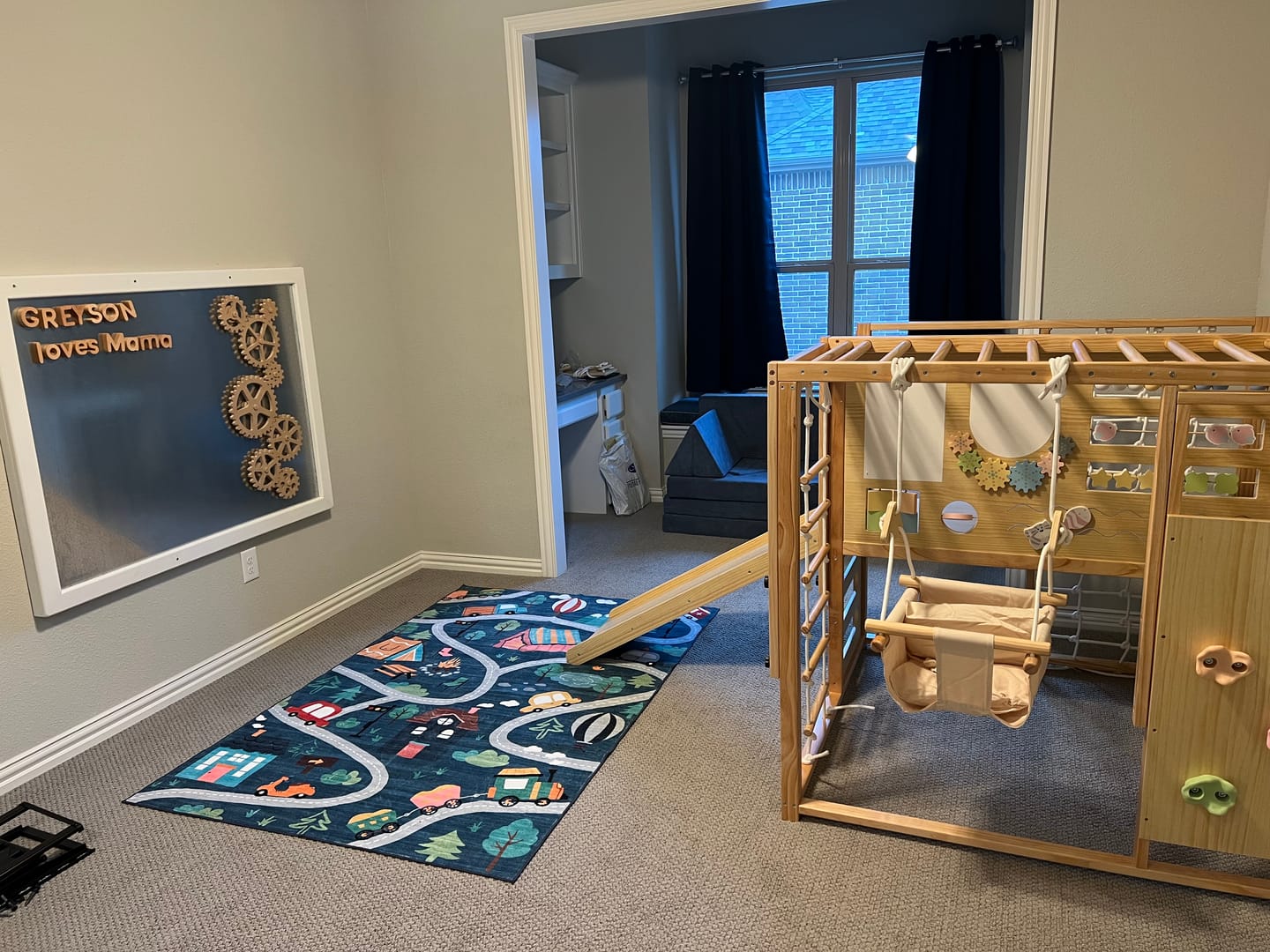 Customer photo review of Alpine Adventure Indoor Play Gym – Climber, Slide & Kids Activity Set