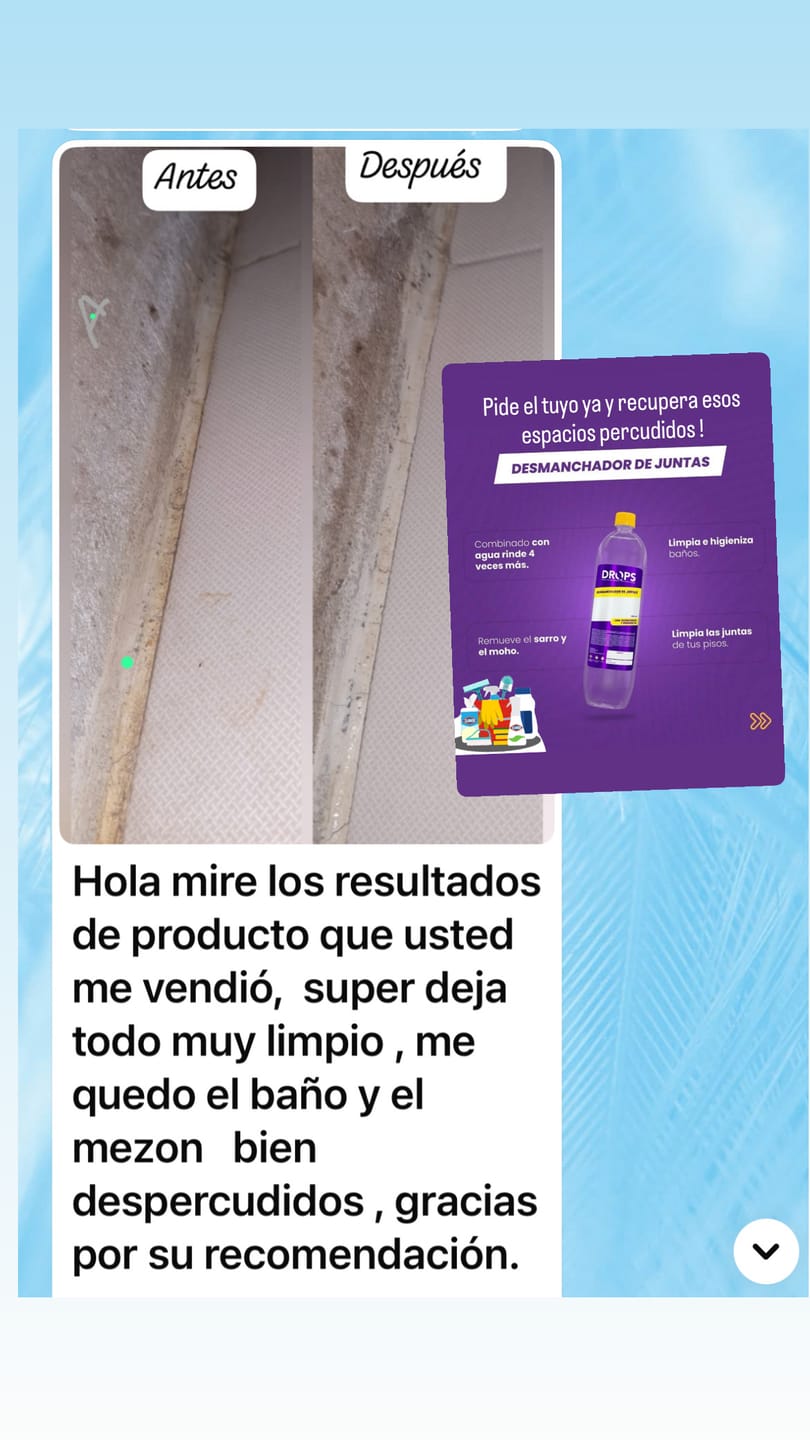 Customer photo review of Kit de productos de limpieza Drops