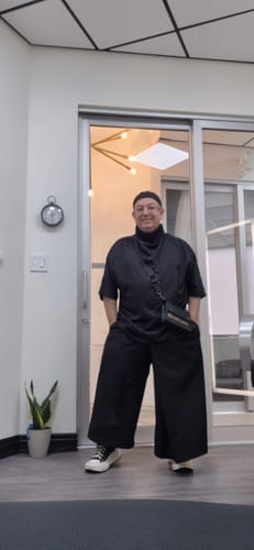 Customer photo review of Casual Wide Leg Culottes Hakama Pants