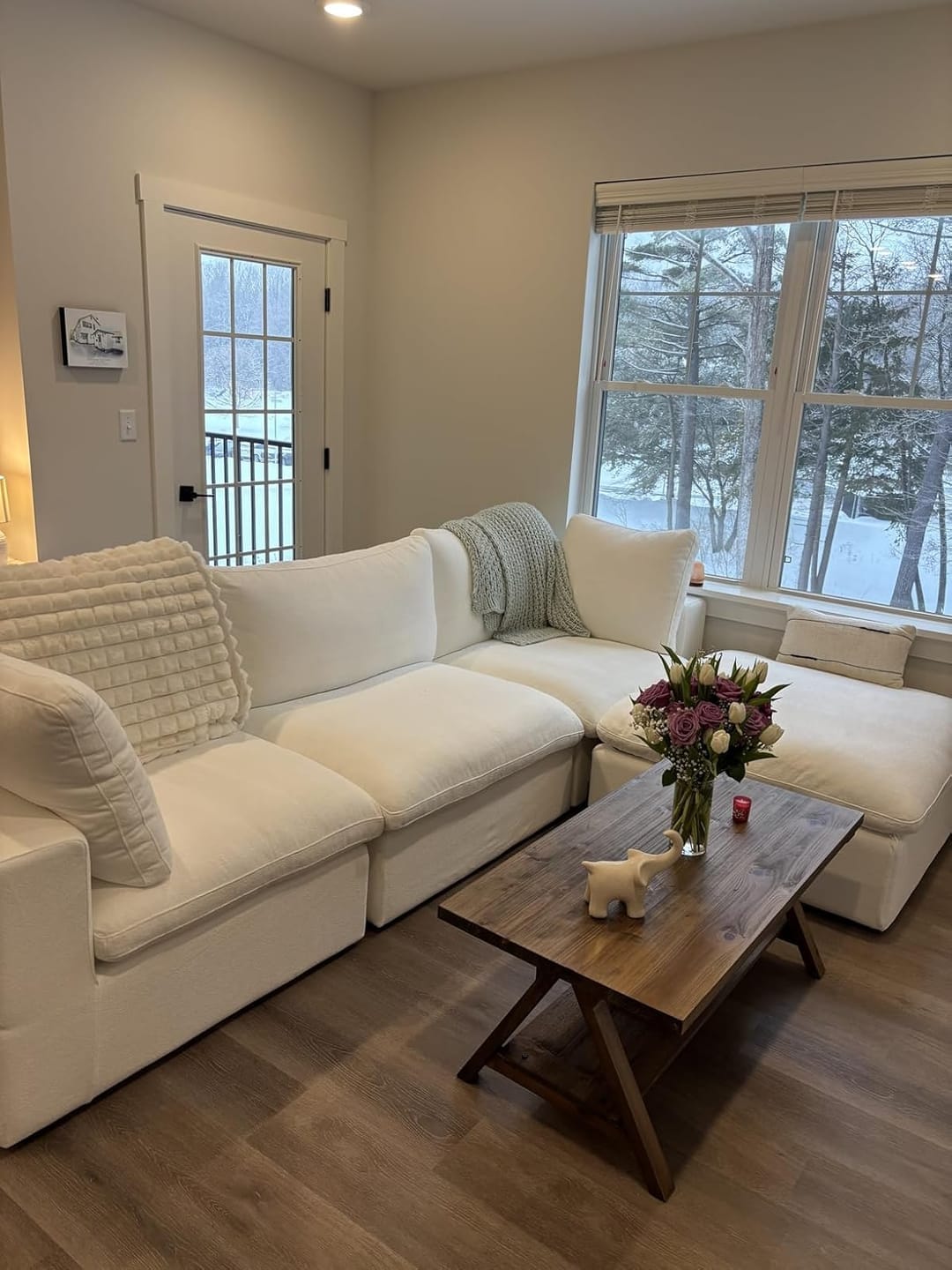 Customer photo review of Classic Modular 3-Seater Sectional in White