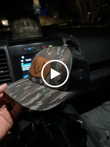 Customer video review of Custom Leather Patch Trucker Hat - Richardson 112P