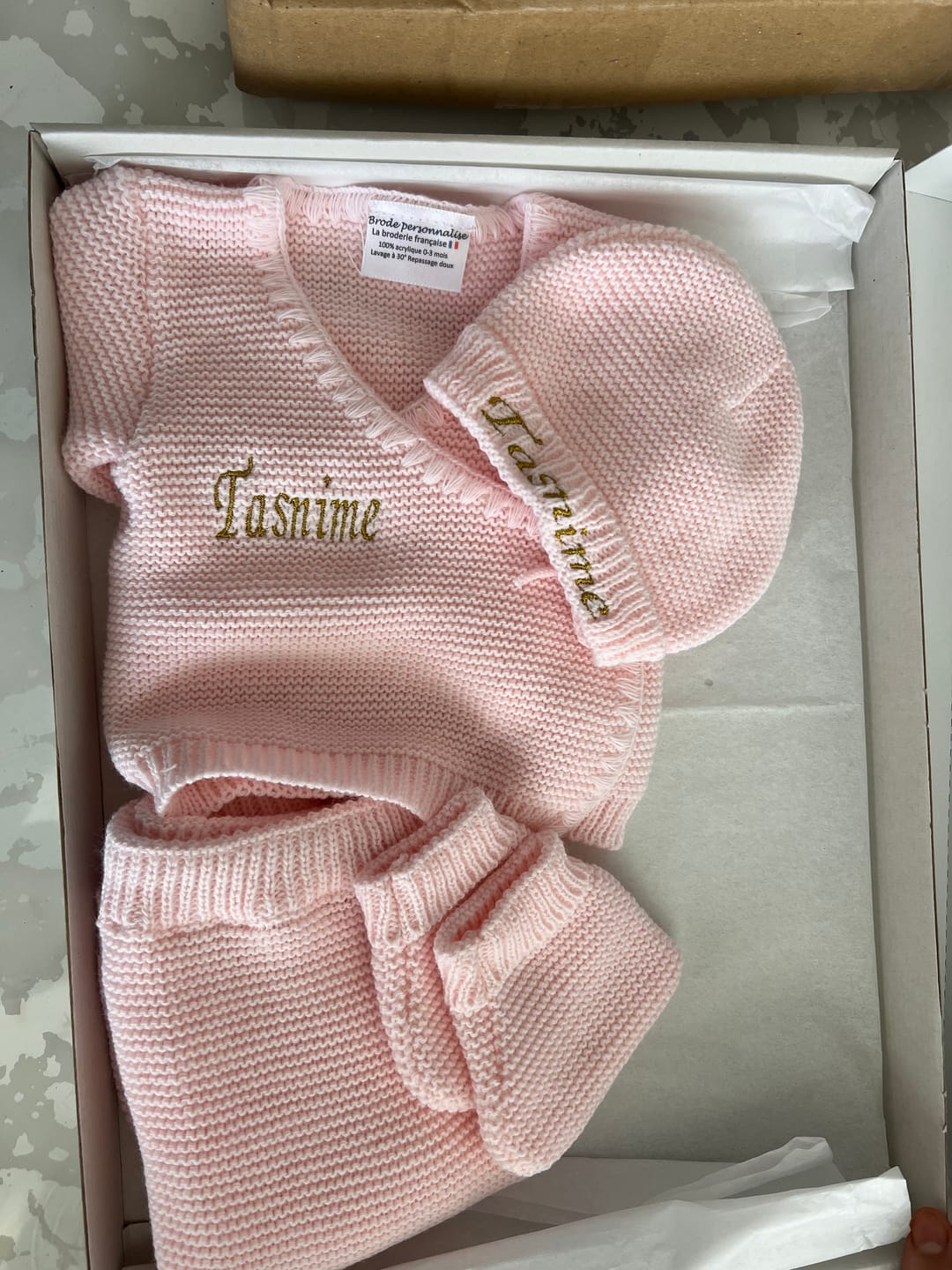 Customer photo review of Ensemble en maille Personnalisé
