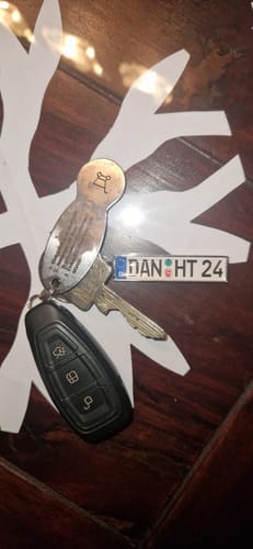 Customer photo review of Kennzeichen Schlüsselanhänger Mini Nummernschild Metall
