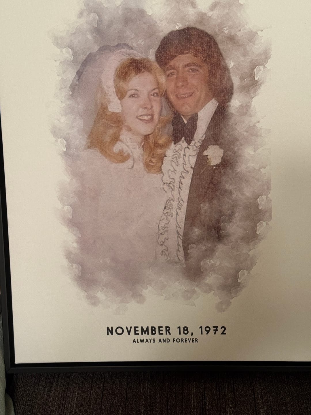 Customer photo review of Custom Watercolor Canvas