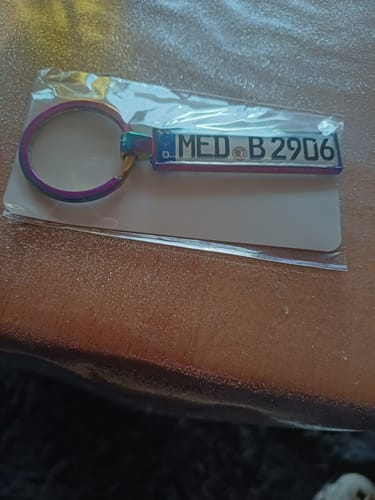Customer photo review of Kennzeichen Schlüsselanhänger Mini Nummernschild Metall