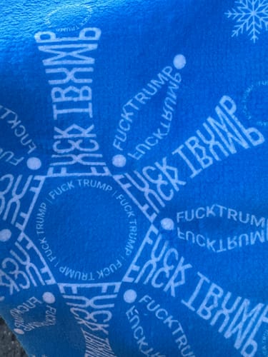 Customer photo review of Subtle F*ck Trump Snowflake Hand Towel
