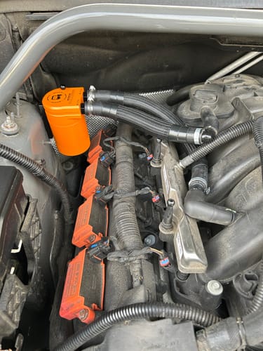Customer photo review of 2016-2022 Dodge Durango / Grand Cherokee 5.7L Catch can.