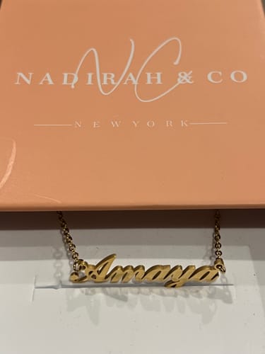 Customer photo review of Personalized Name Necklace