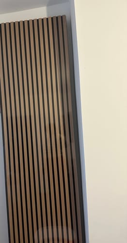 Customer photo review of Premium Acoustic Slatted Wall Panel (Multiple Colours)