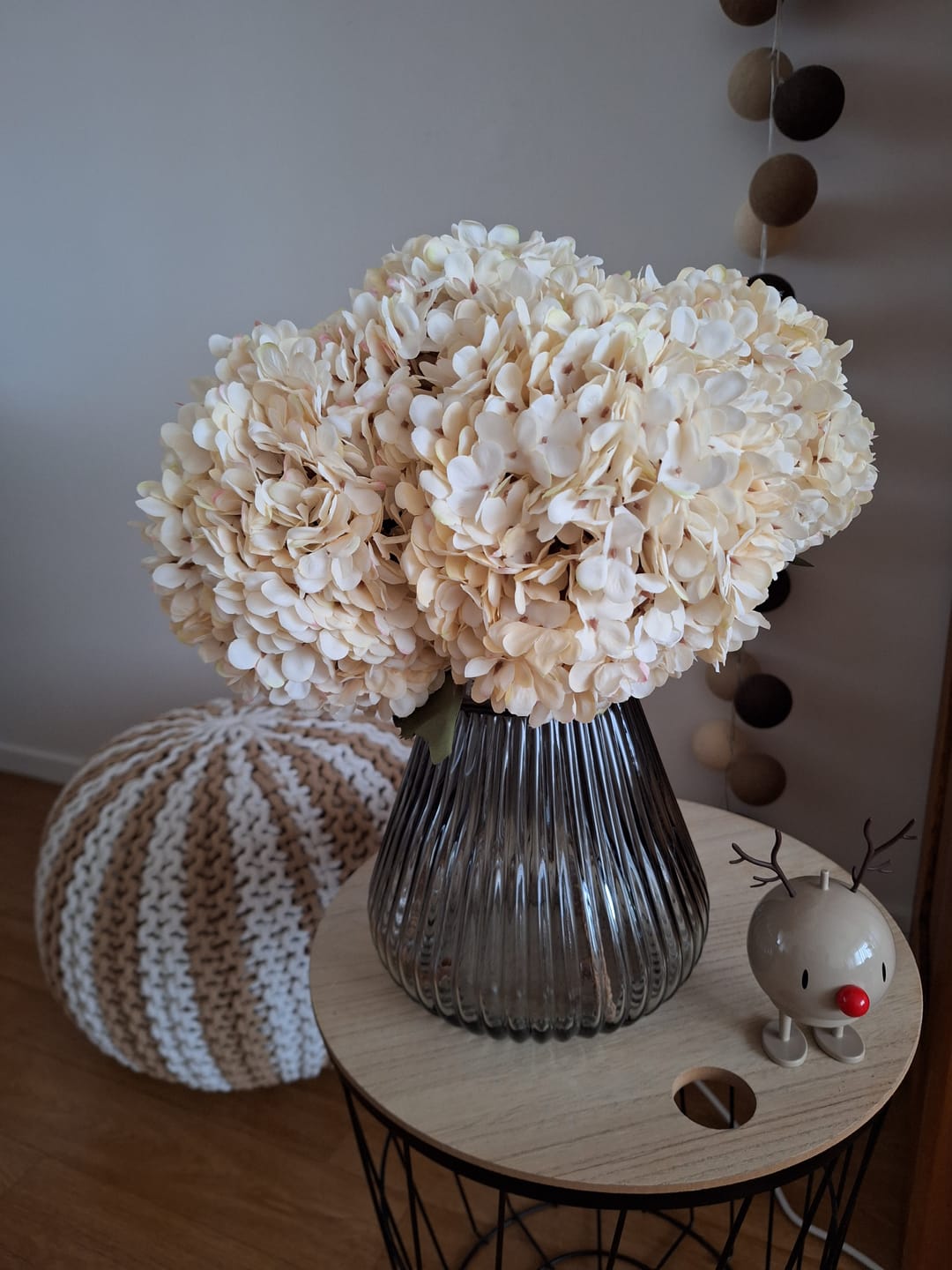 Customer photo review of Grote Zijden Hortensia - Crème