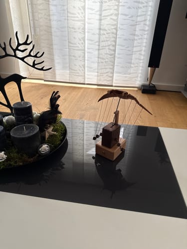 Customer photo review of Handcrafted Wooden Manta Ray Automaton