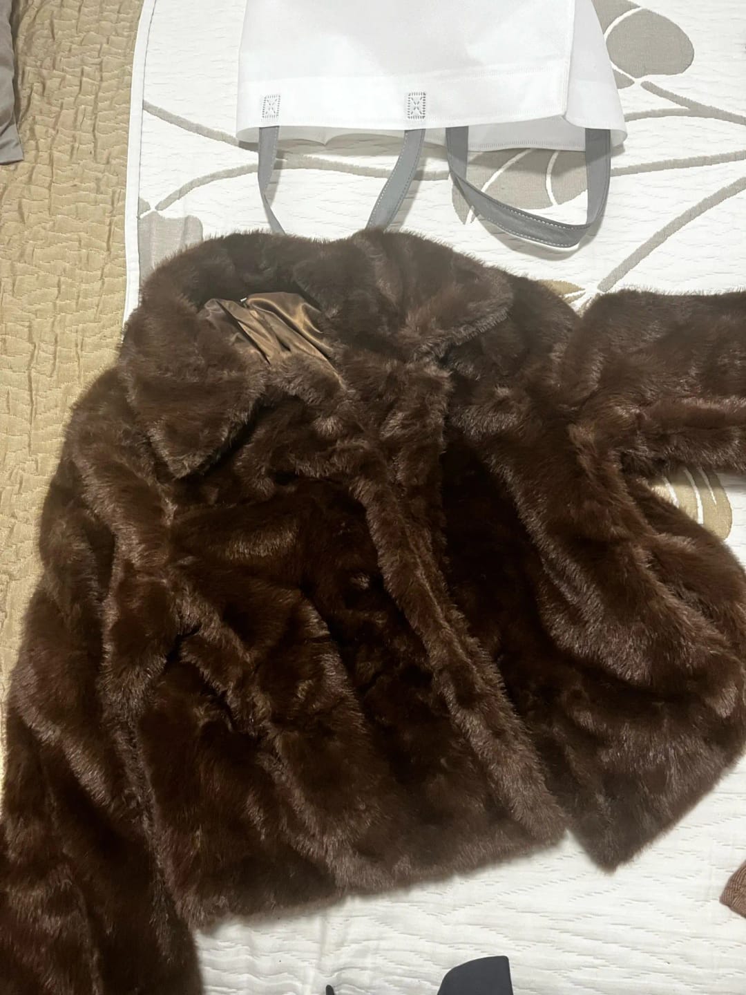 Customer photo review of Alexandra Faux Fur Jacket