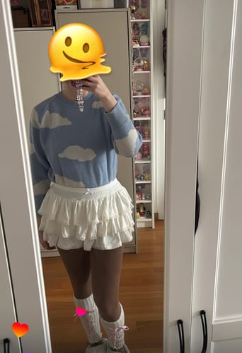 Customer photo review of Ballerina Bliss Wrap Cardigan (White)