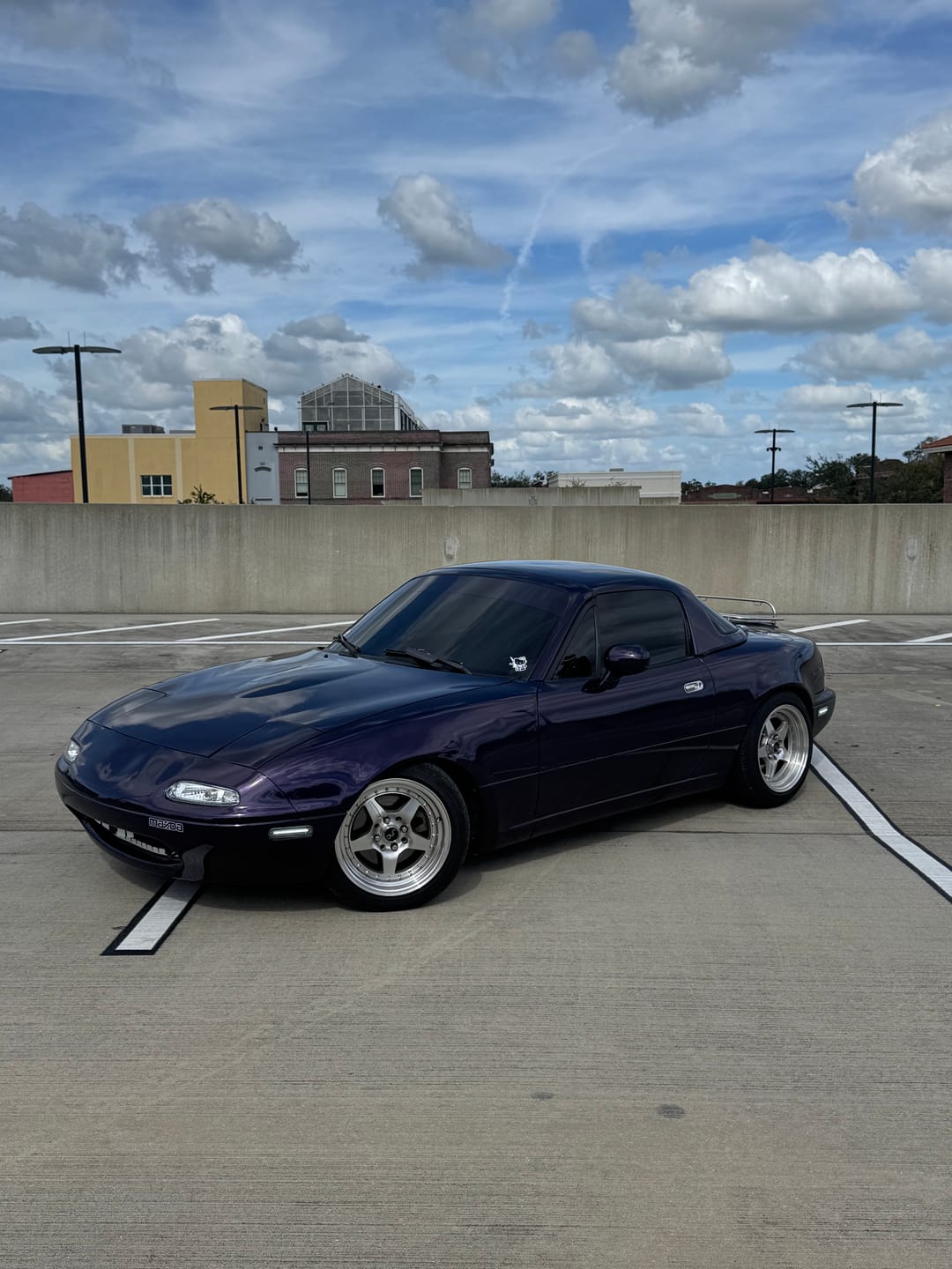 Customer photo review of Glossy Metallic Midnight Purple Vinyl Wrap