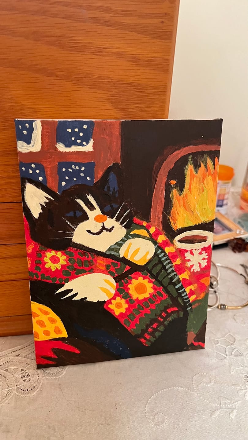 Customer photo review of 6 Mini Paintings - Christmas Eve Set