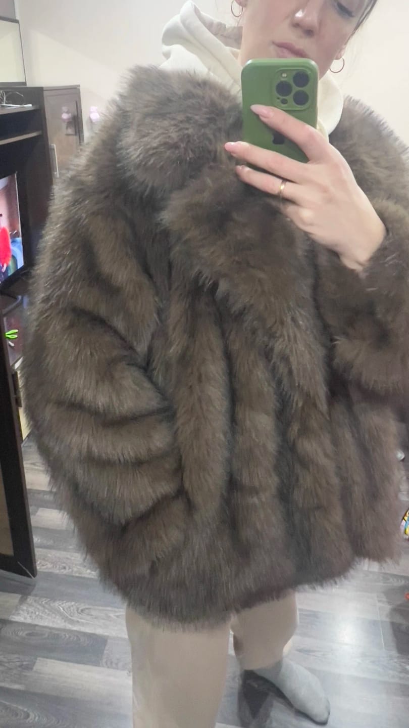 Customer photo review of Tilda Faux Fur Coat