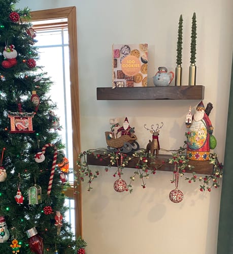 Customer photo review of Rustic Floating Shelves