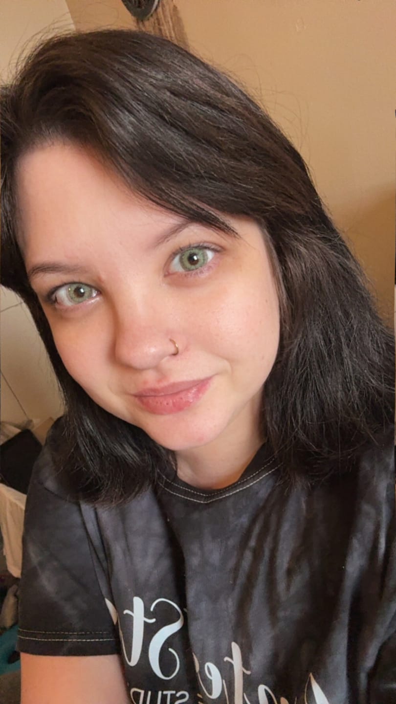Customer photo review of Wildcat Green Prescription Colored Contact Lenses