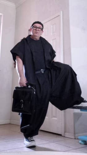 Customer photo review of Loose Casual Shirt with Wide Sleeves