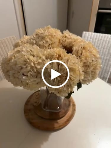 Customer video review of Grande Hortensia (5 tiges) - Crème