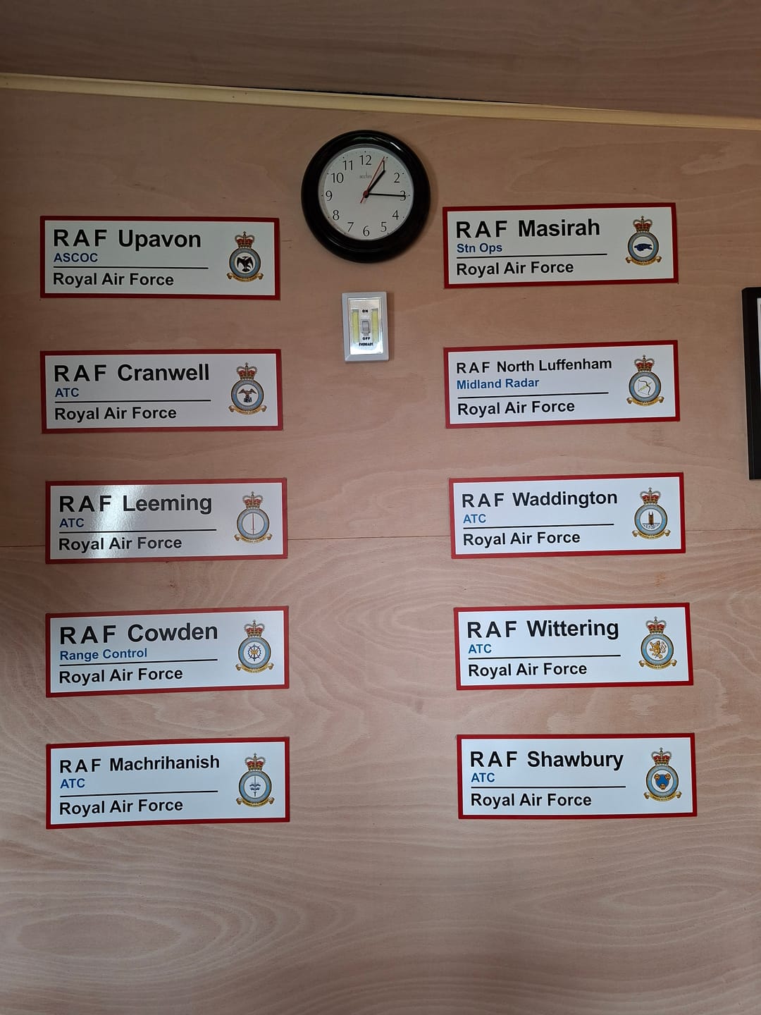 Customer photo review of RAF Station Wall Sign