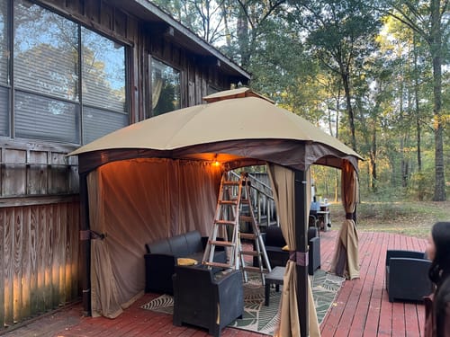 Customer photo review of MASTERCANOPY Replacement Canopy Top for Lowe's Allen Roth 10x12 Gazebo #GF-12S004B-1