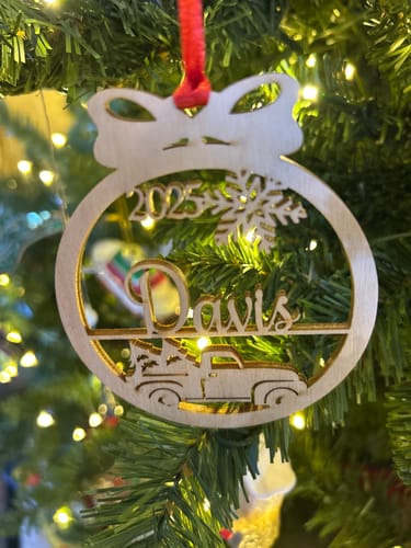 Customer photo review of Personalized Christmas Ornaments