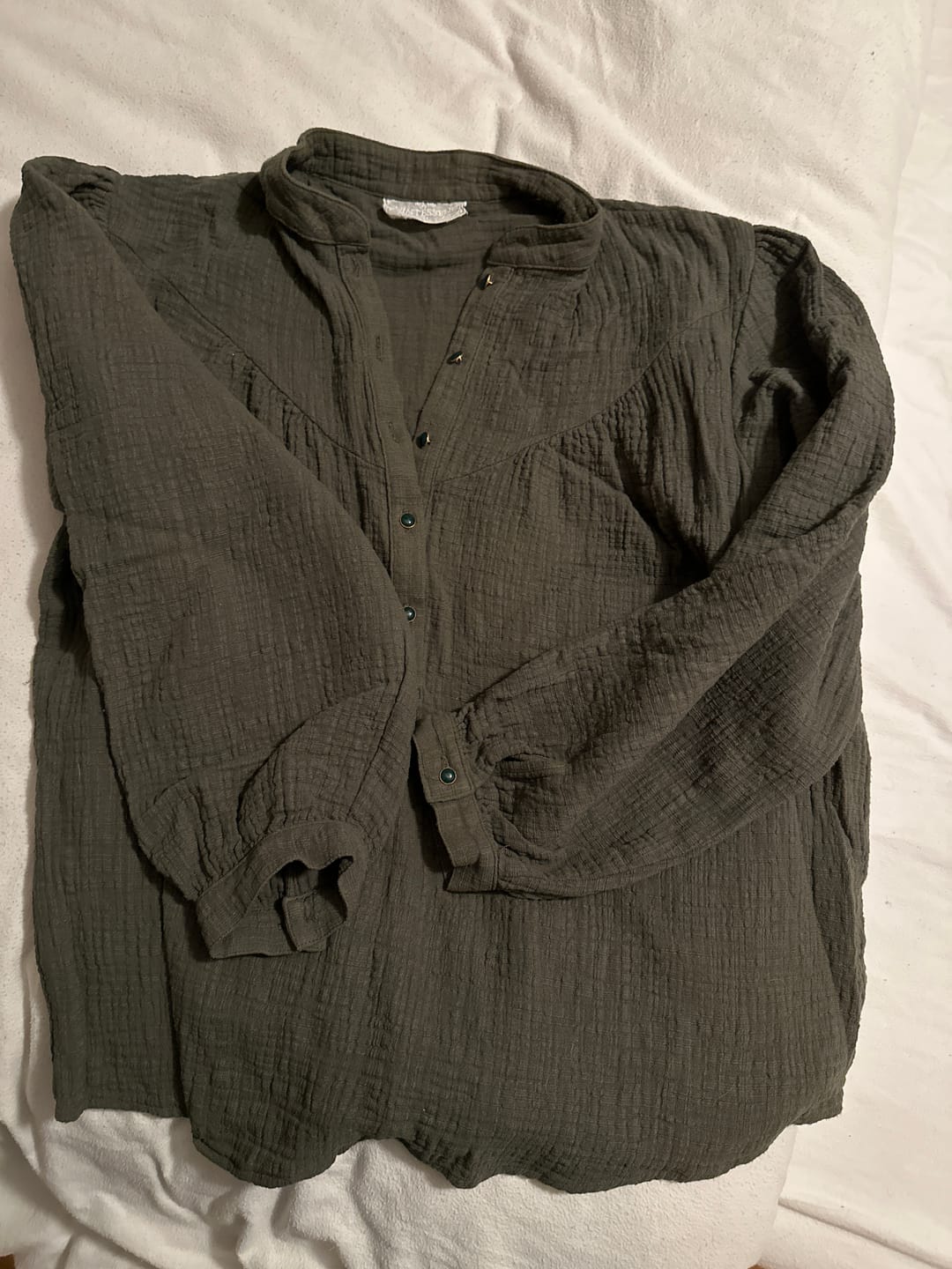 Customer photo review of Blouse Thémis - armuré/double gaze kaki