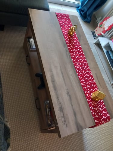 Customer photo review of Τραπεζάκι Σαλονιού Με Ρυθμιζόμενο Ύψος Πολυχρηστικό Τραπεζαρία Γραφείο Έως 64 εκ Ύψος LC-T254L01