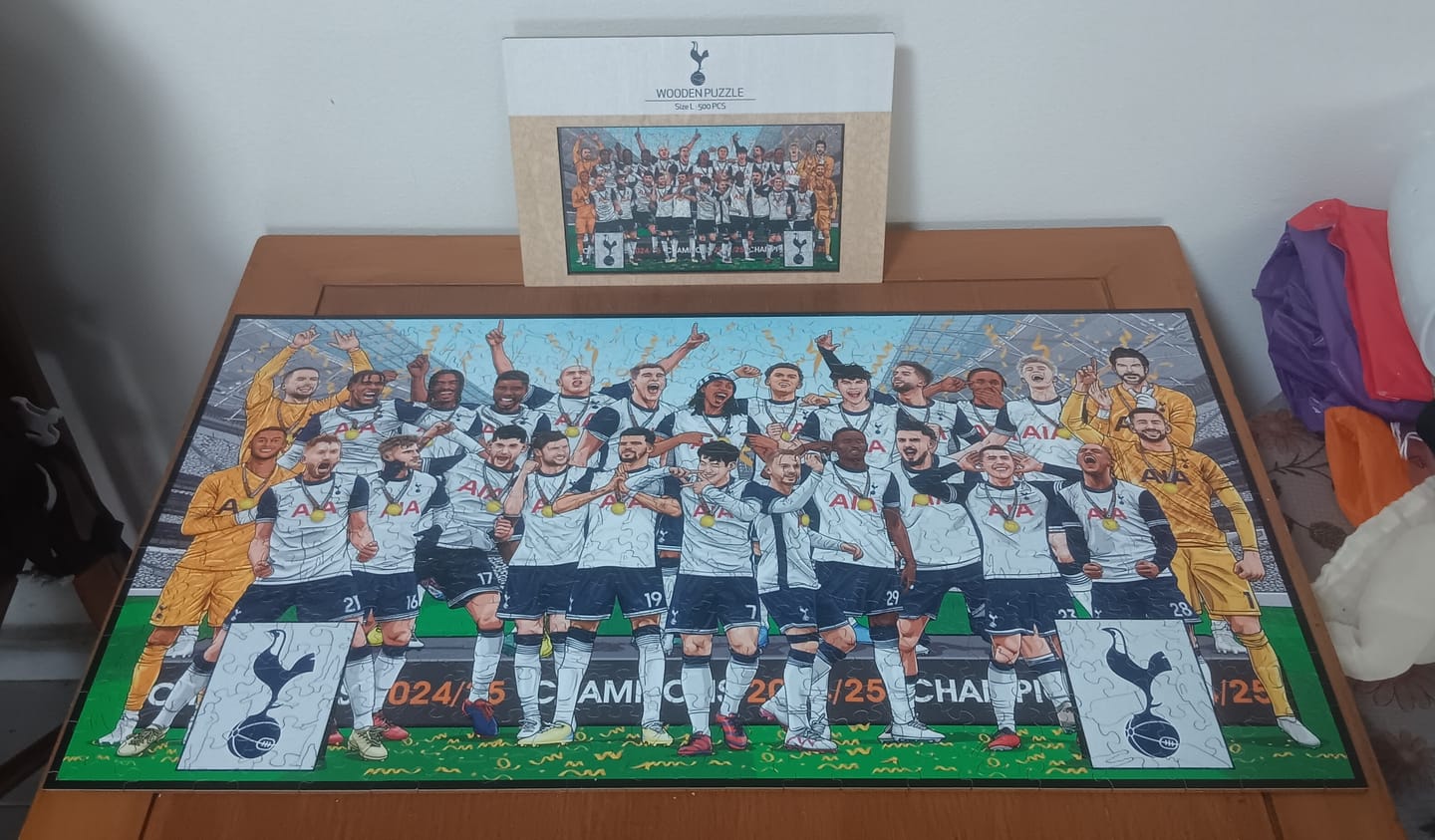 Customer photo review of Tottenham Hotspur FC® European Champions 24/25 - Wooden Puzzle
