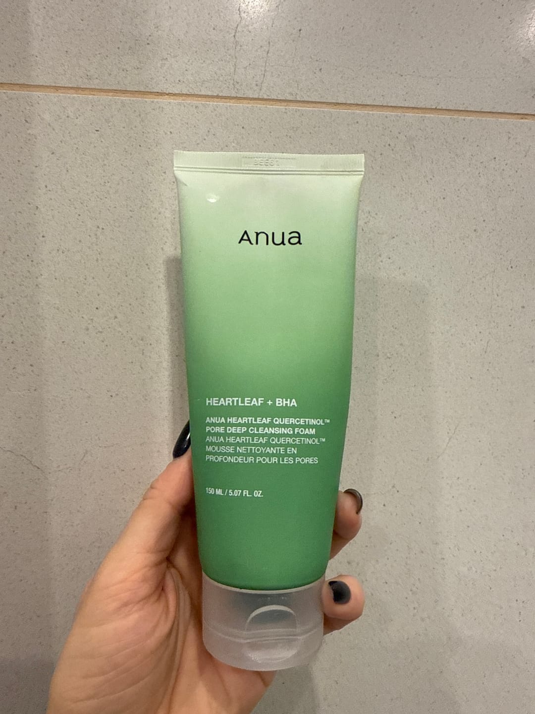 Customer photo review of Putiņas dziļai sejas mazgāšanai un attīrīšanai Anua Heartleaf Quercetinol Deep Pore Cleansing Foam