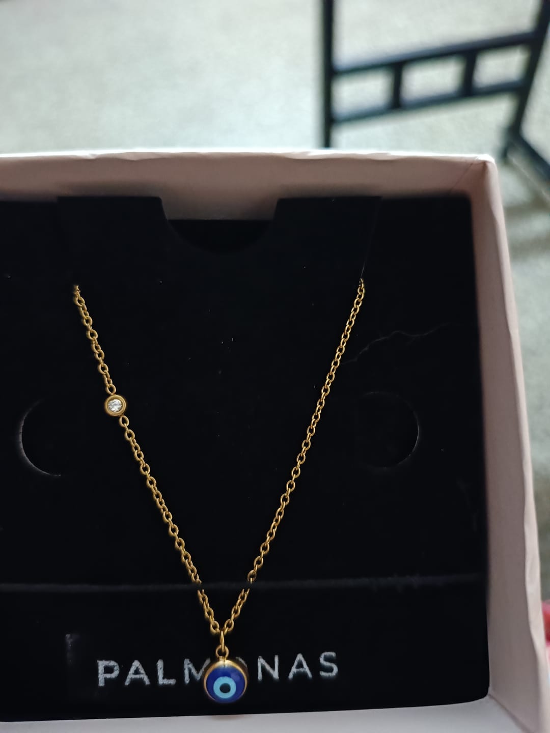 Customer photo review of Evil Eye Necklace