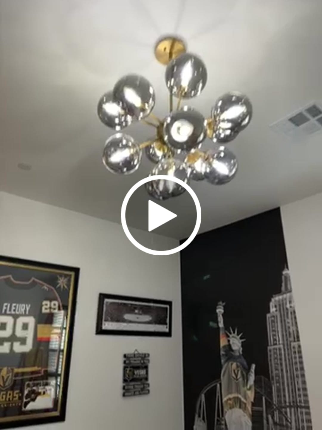Customer video review of Glam Dark Pearl Sputnik Smoked Glass Bubble Chandelier Light Fixture