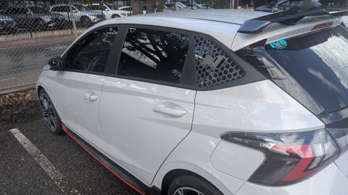 Customer photo review of Custom Quarter Window Sticker Pack (left and right)