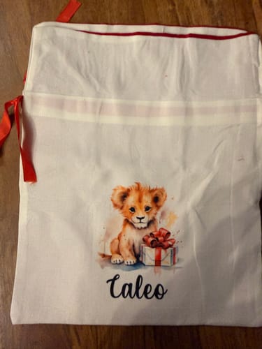 Customer photo review of Weihnachtssack Personalisiert - Weihnachtstiere